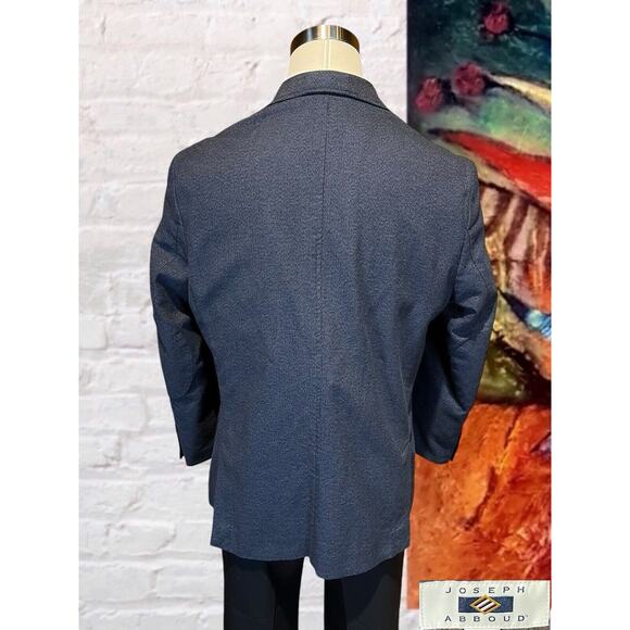 Joseph Abboud 46R XXL Unstructured Blue Casual Denim Look Sport Jacket Stretch - Picture 7 of 15